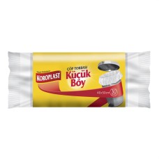 Koroplast Standart Çöp Poşeti Küçük Boy 40 x 50 cm 30 Adet - Beyaz